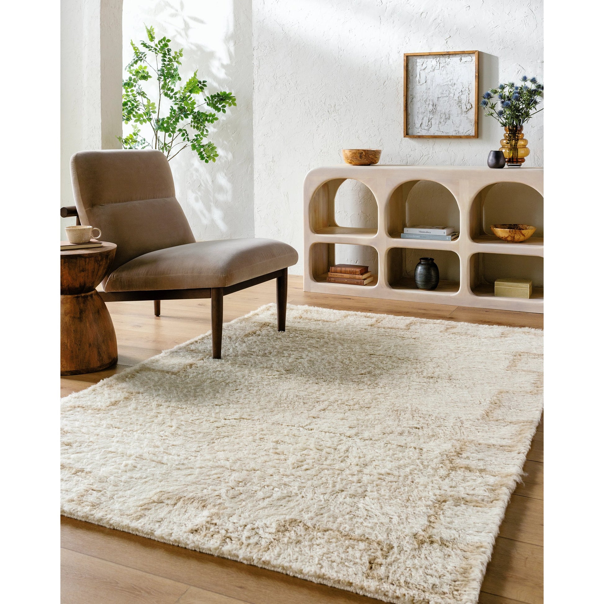 Beni Moroccan Rug- 538979 by Livabliss in ivory, sand, beige. Made from wool in a unique style.