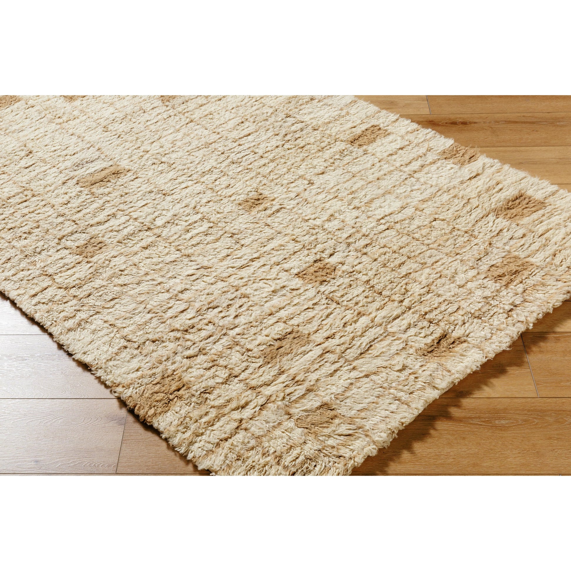 Beni Moroccan Rug - 539009 by Livabliss in natural, wheat, khaki, light wood, camel, champagne, sand. Made from wool in a unique style.