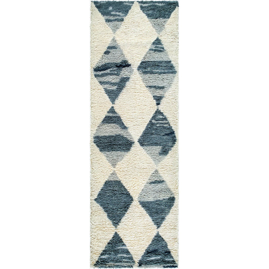 Beni Moroccan BMC-2308 Rug by Livabliss in ivory, slate gray, charcoal. Made from wool in a unique style.