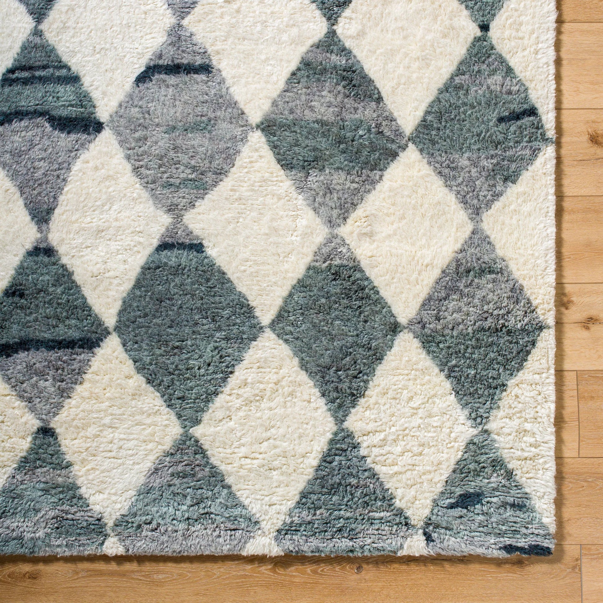 Beni Moroccan Rug - 539029 by Livabliss in light silver, nickel, sage, metallic - silver, slate. Made from wool in a unique style.