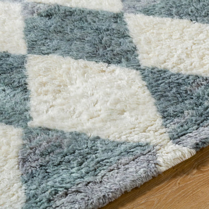 Beni Moroccan Rug - 539029 by Livabliss in light silver, nickel, sage, metallic - silver, slate. Made from wool in a unique style.
