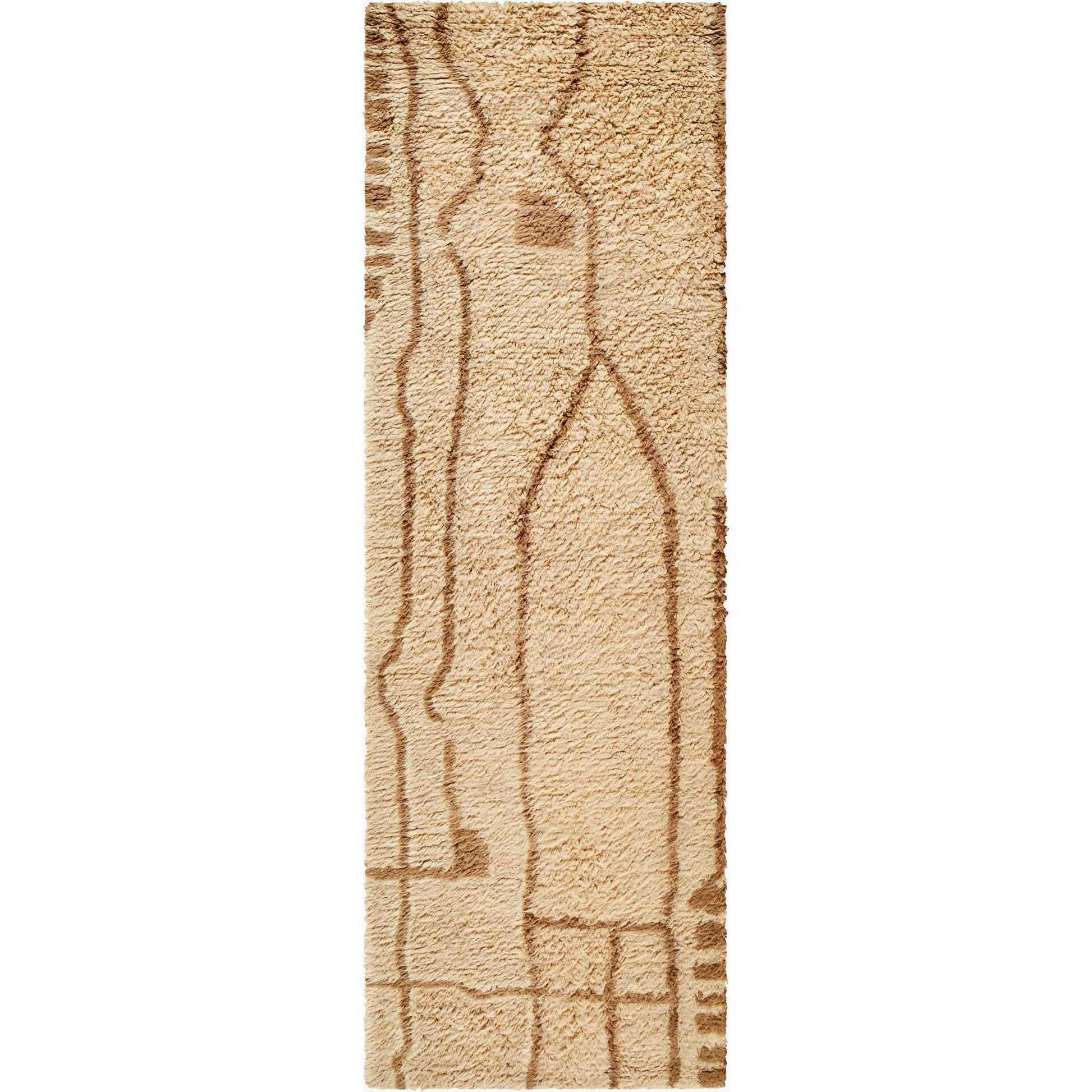 Beni Moroccan BMC-2309 Rug by Livabliss in beige, taupe, sandstone. Made from wool in a unique style.