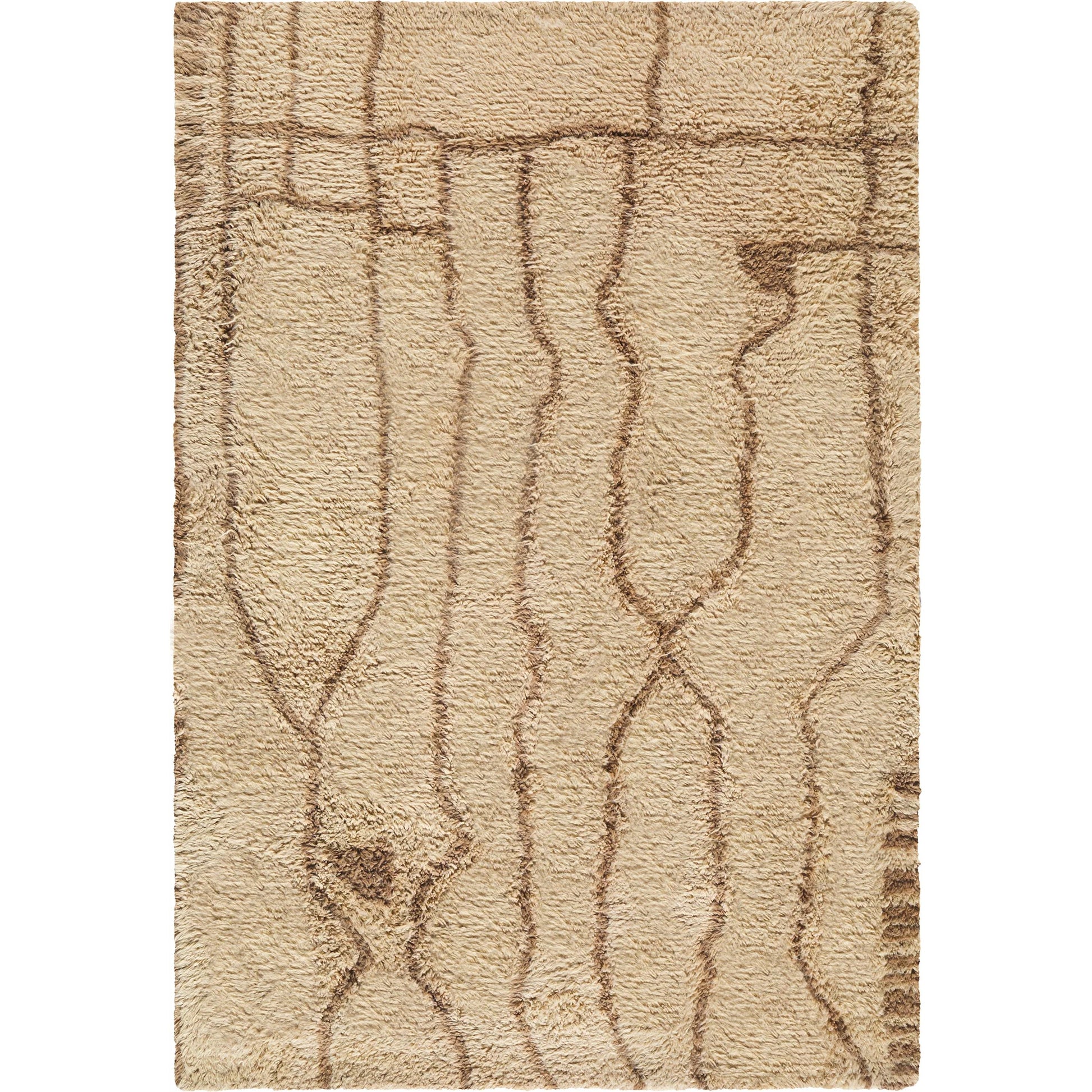 Beni Moroccan BMC-2309 Rug by Livabliss in beige, taupe, sandstone. Made from wool in a unique style.