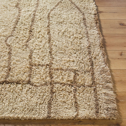 Beni Moroccan BMC-2309 Rug by Livabliss in beige, taupe, sandstone. Made from wool in a unique style.