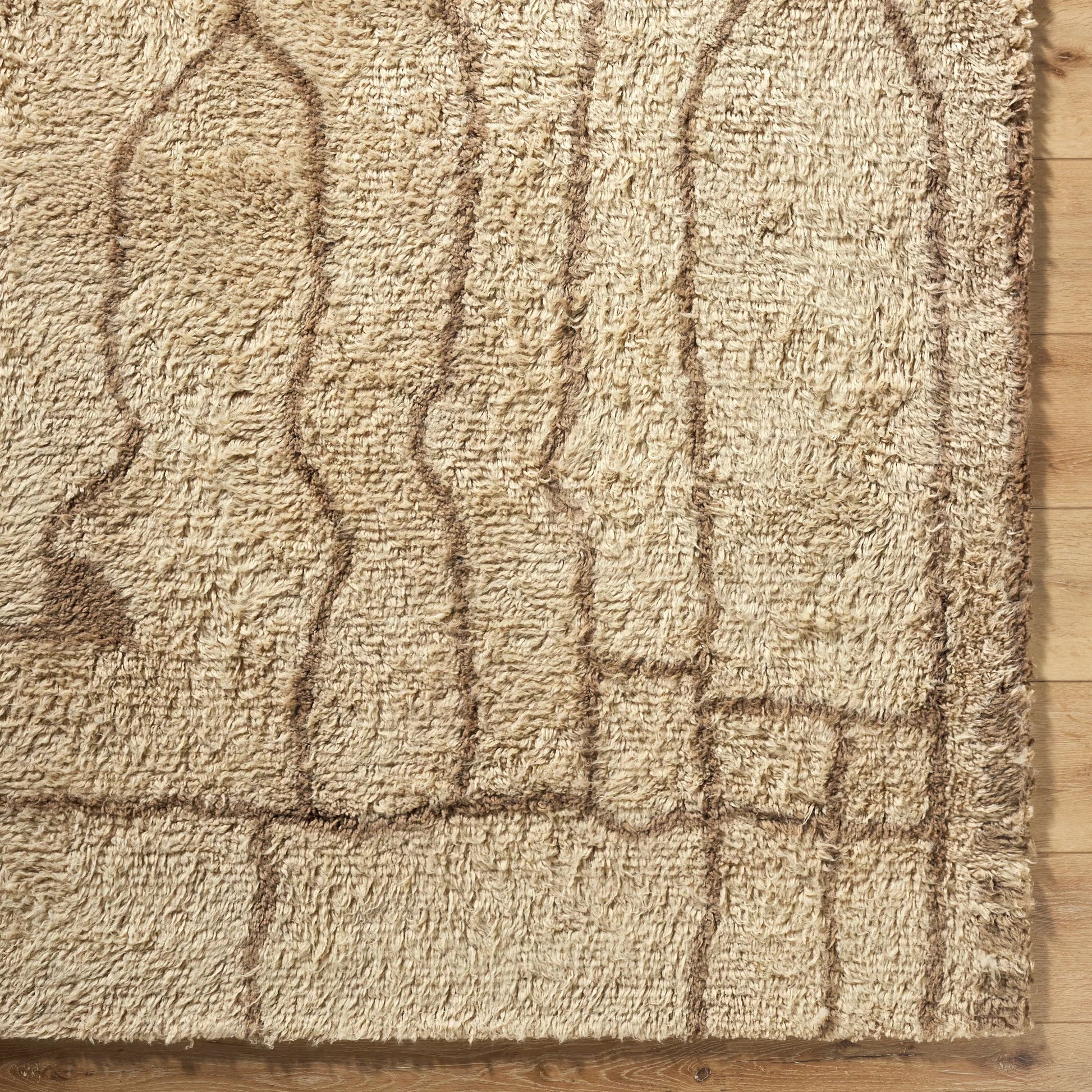 Beni Moroccan BMC-2309 Rug by Livabliss in beige, taupe, sandstone. Made from wool in a unique style.