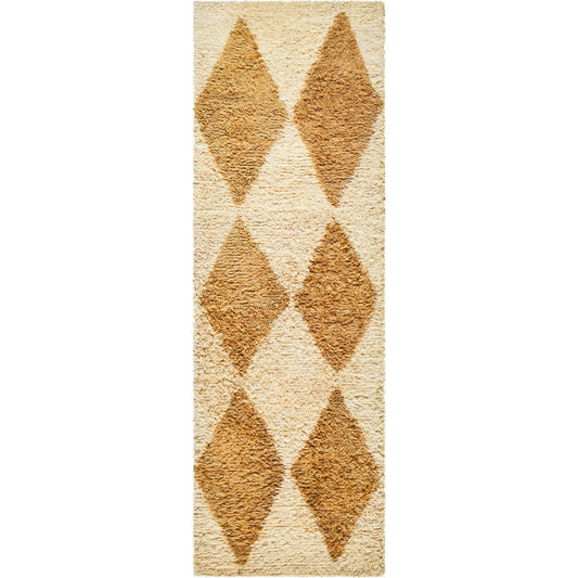 Beni Moroccan BMC-2313 Rug by Livabliss in tan, cream. Made from wool in a unique style.