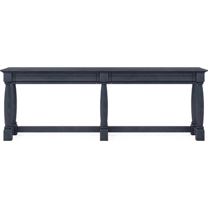 Alcove Console Table by A.R.T. Furniture in slate blue. Made from acacia solids, maple veneers in a transitional style.