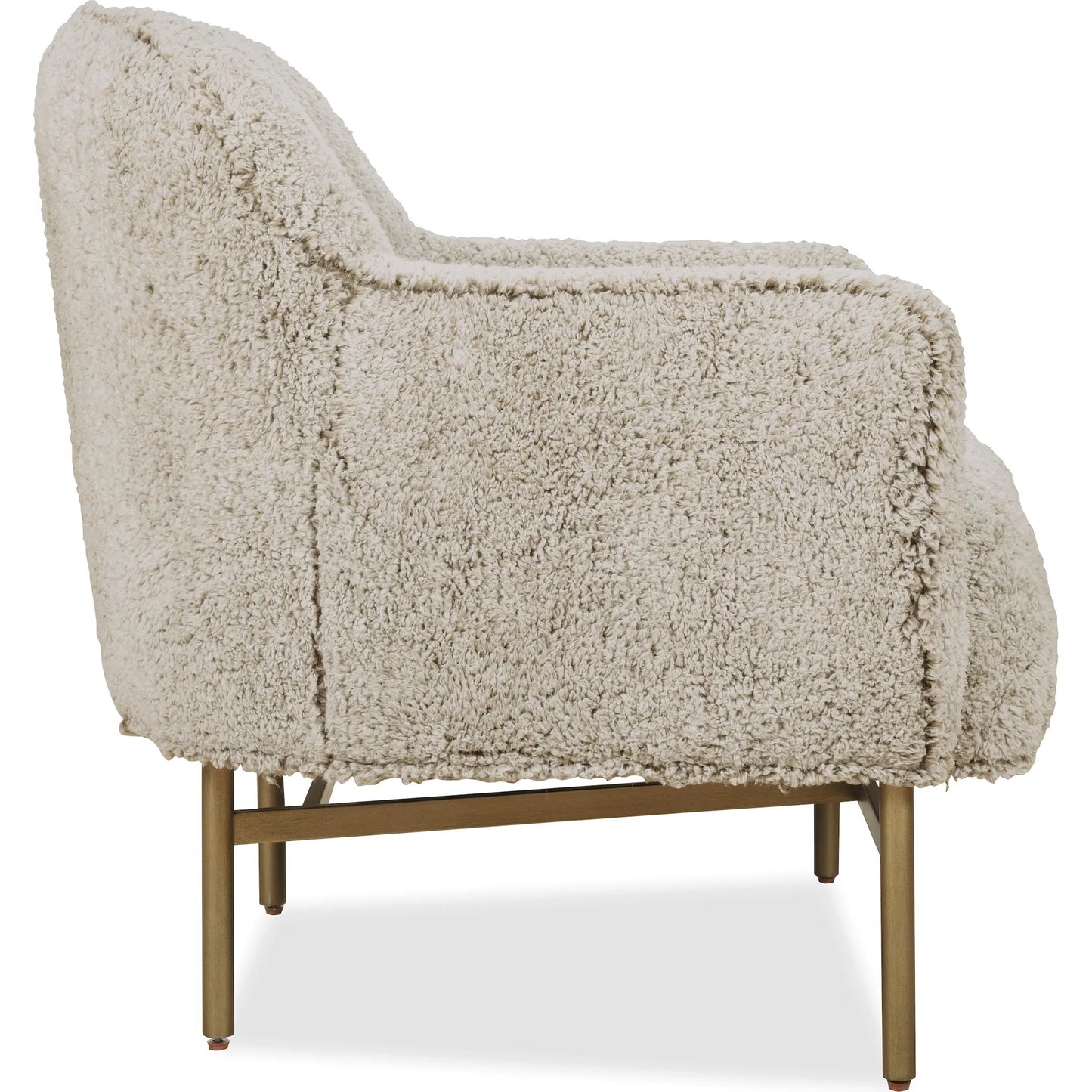 003 SI-2458609 | Additional Silo | Milo Lounge Chair by Hooker Furniture in shear fawn and gold metal. Made from fabric in a transitional style.