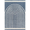 Blue, Ivory / 6'7" x 9'