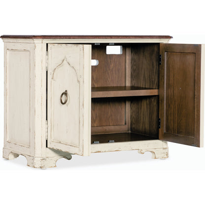 Americana Two-Door Nightstand by Hooker Furniture. Made from oak veneers with solid-wood edge top in a cottage & farmhouse style.