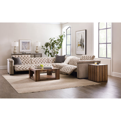 Savion Grandier 5 Piece Sectional by Hooker Furniture. Made from leather in a modern style.