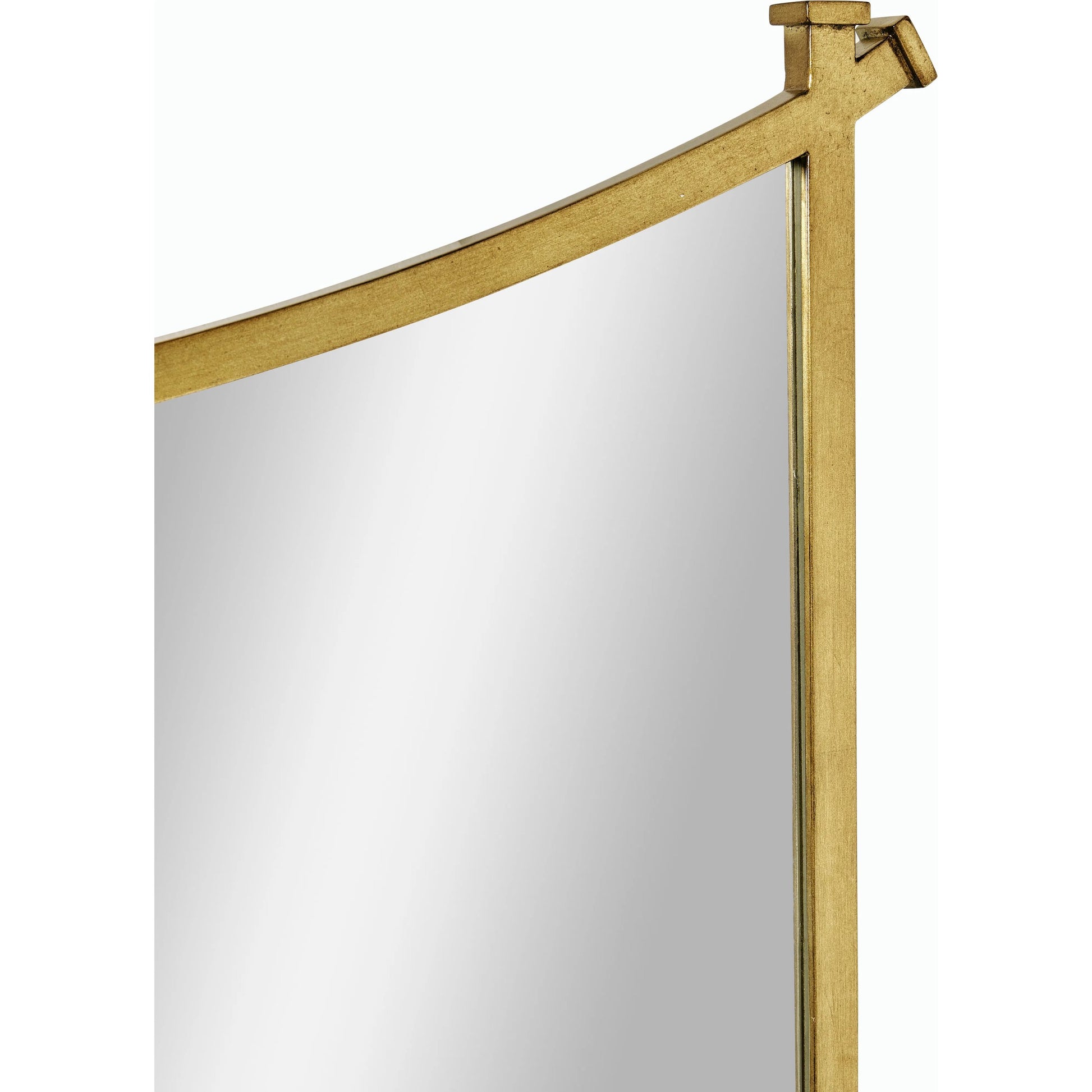 Luxe Curve Accent Mirror by Jonathan Charles in gold and gilded iron. Made from iron in a transitional style.