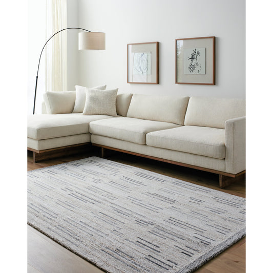 Berna Rug - 485755 by Surya in light silver, off-white, silver, metallic - silver, ash. Made from recycled pet yarn in a unique style.