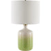 Benin Accent Table Lamp by Surya in glazedpainted. Made from ceramic, linen, plastic, iron in a modern style.