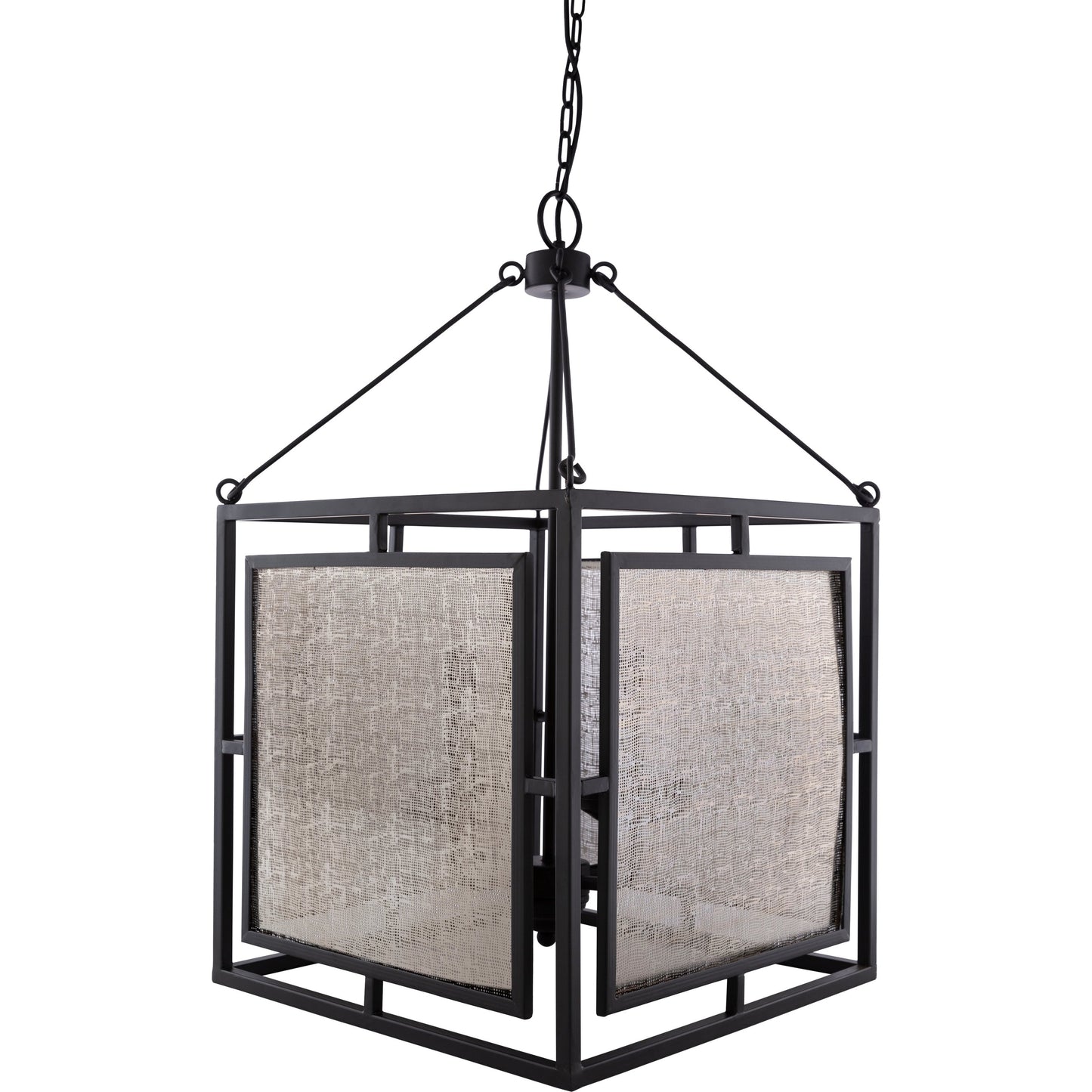 001 SI-2045192 | Primary Silo | Brynlee Pendant - 14292 by Surya in black, metallic nickel, metallic silver. Made from fixture: metal in a cottage & farmhouse style.