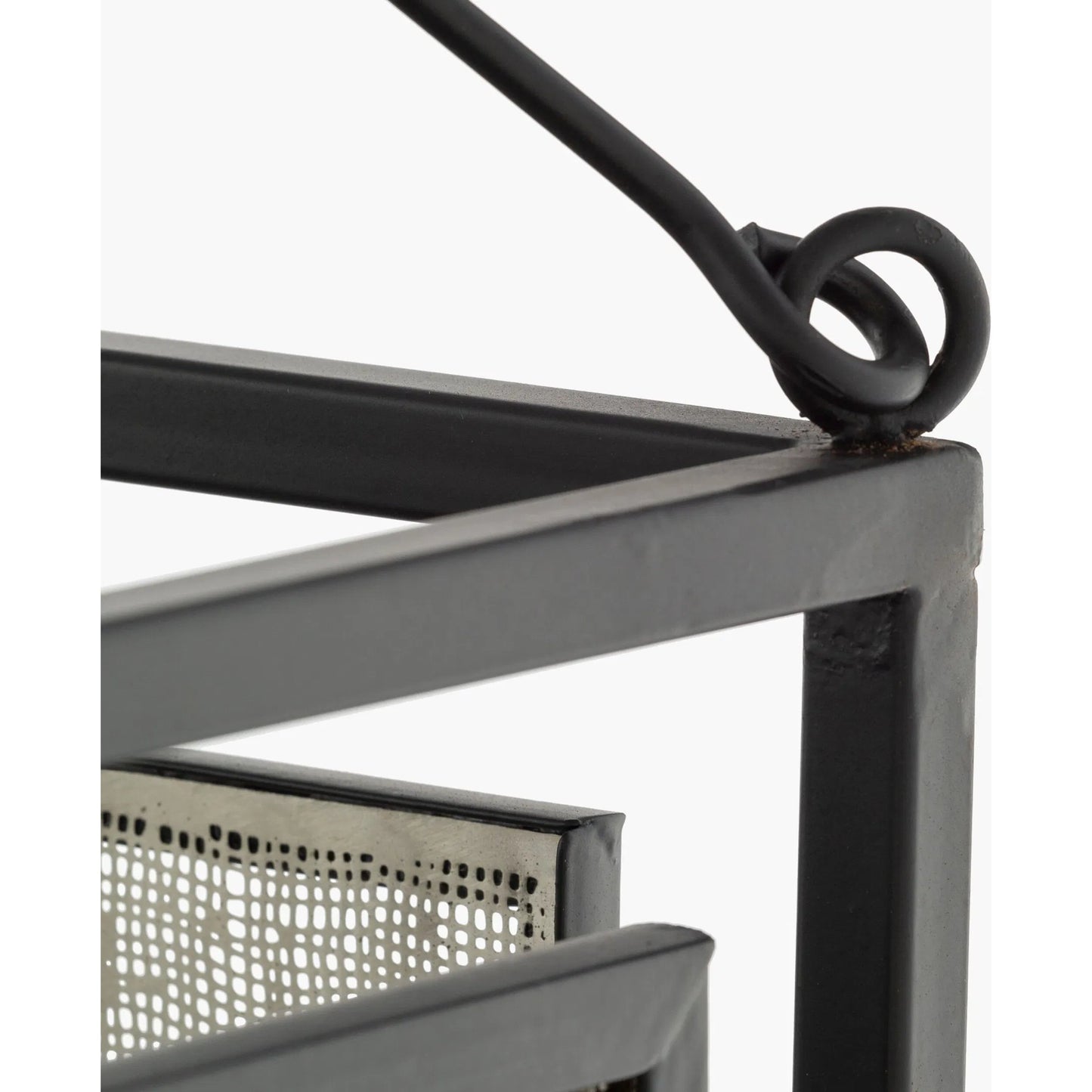 002 SI-2045192 | Closeup | Brynlee Pendant - 14292 by Surya in black, metallic nickel, metallic silver. Made from fixture: metal in a cottage & farmhouse style.