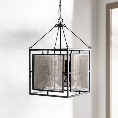 Brynlee Pendant - 14292 by Surya in black, metallic nickel, metallic silver. Made from fixture: metal in a cottage & farmhouse style.