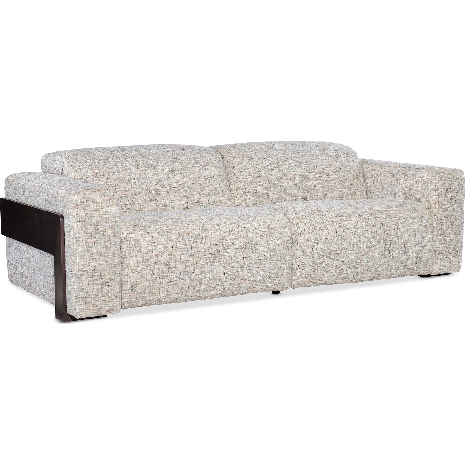 Atlas Power 2 Seat Sofa with Power Headrest by Hooker Furniture in odyssey frost and ebony. Made from fabric in a transitional style.