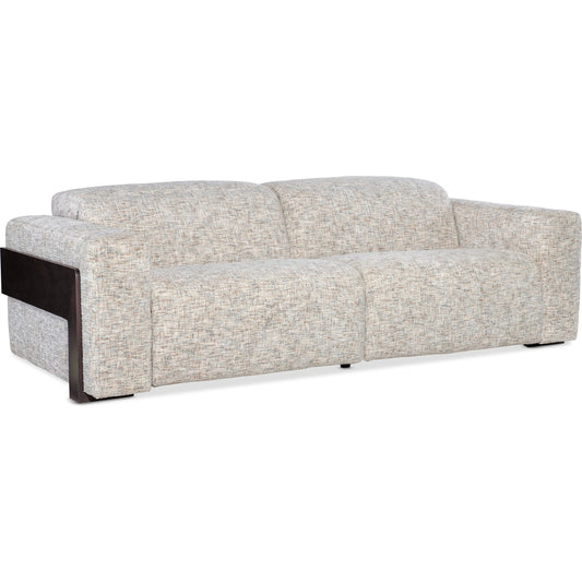 Atlas Power 2 Seat Sofa with Power Headrest by Hooker Furniture in odyssey frost and ebony. Made from fabric in a unique style.