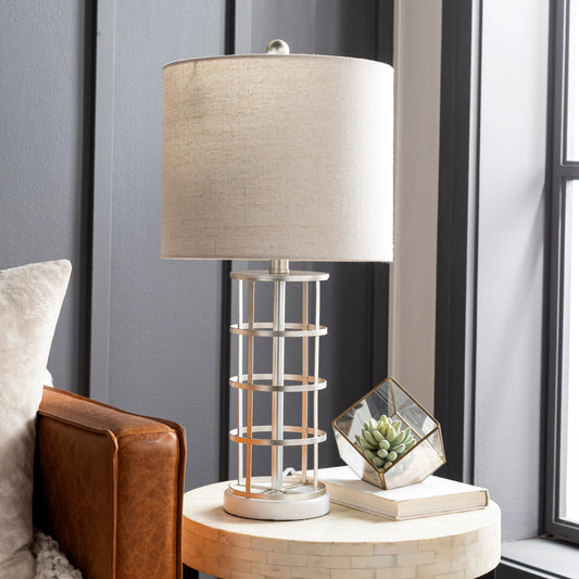Bennu - 29395 by Surya in silver and naturalpaintedpainted. Made from linen, polyester, metal, marble in a modern style.