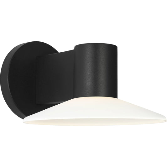 Focal LED Sconce by Visual Comfort & Co. in textured black. Made from stonestrong in a modern style.