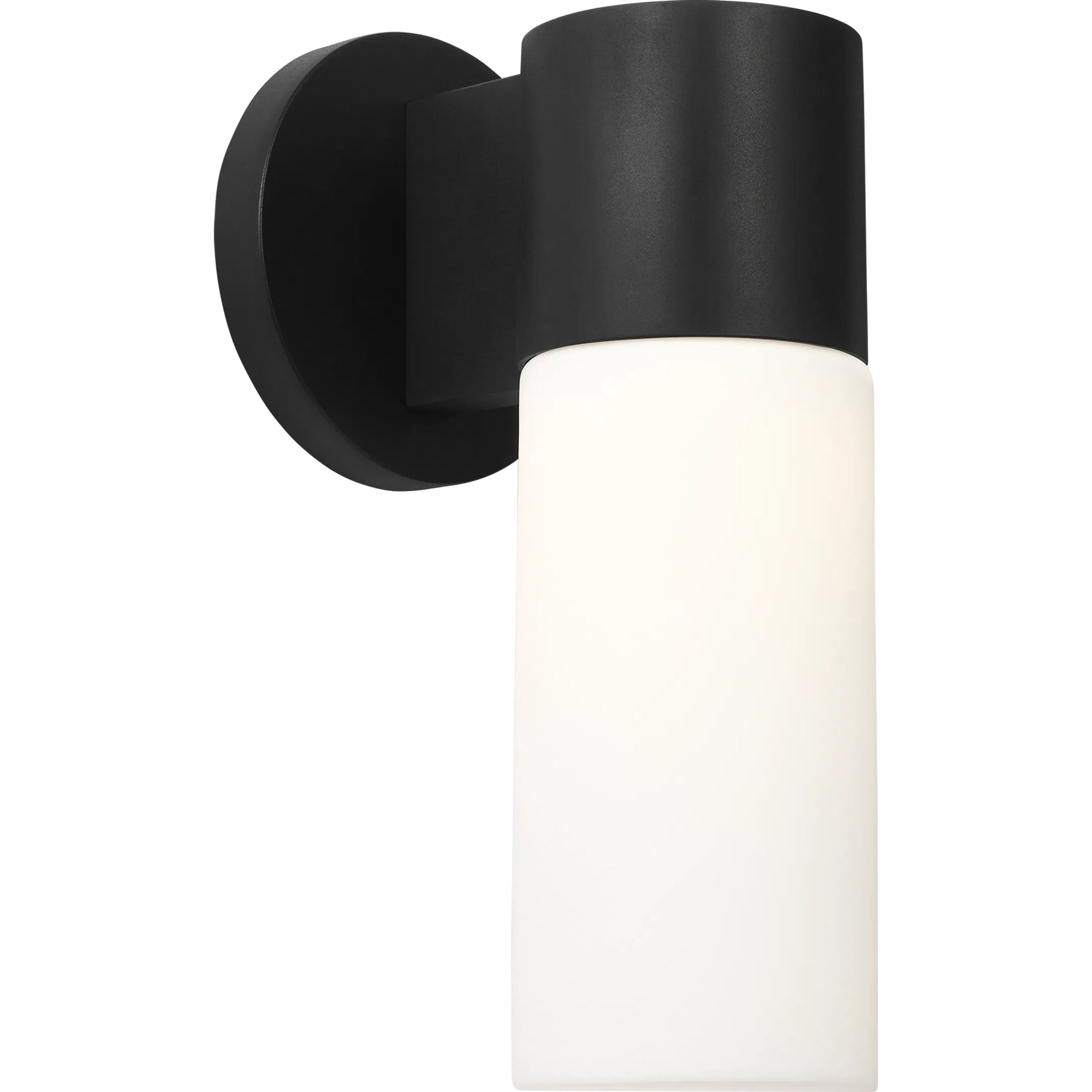 Focal LED Sconce by Visual Comfort & Co. in textured black. Made from stonestrong in a modern style.