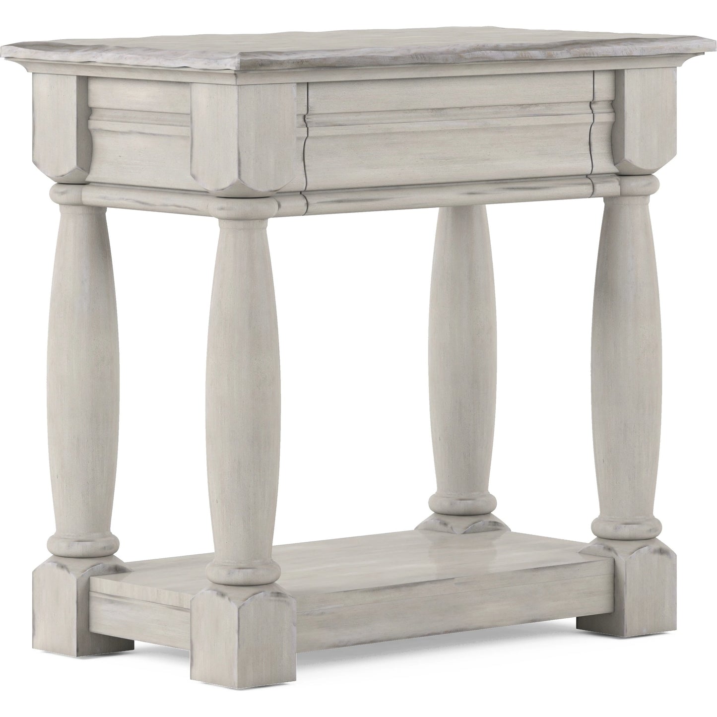 001 SI-2155739 | Primary Silo | Alcove Night Table by A.R.T. Furniture in belgian ivory. Made from acacia solids, maple veneers, metal in a traditional style.