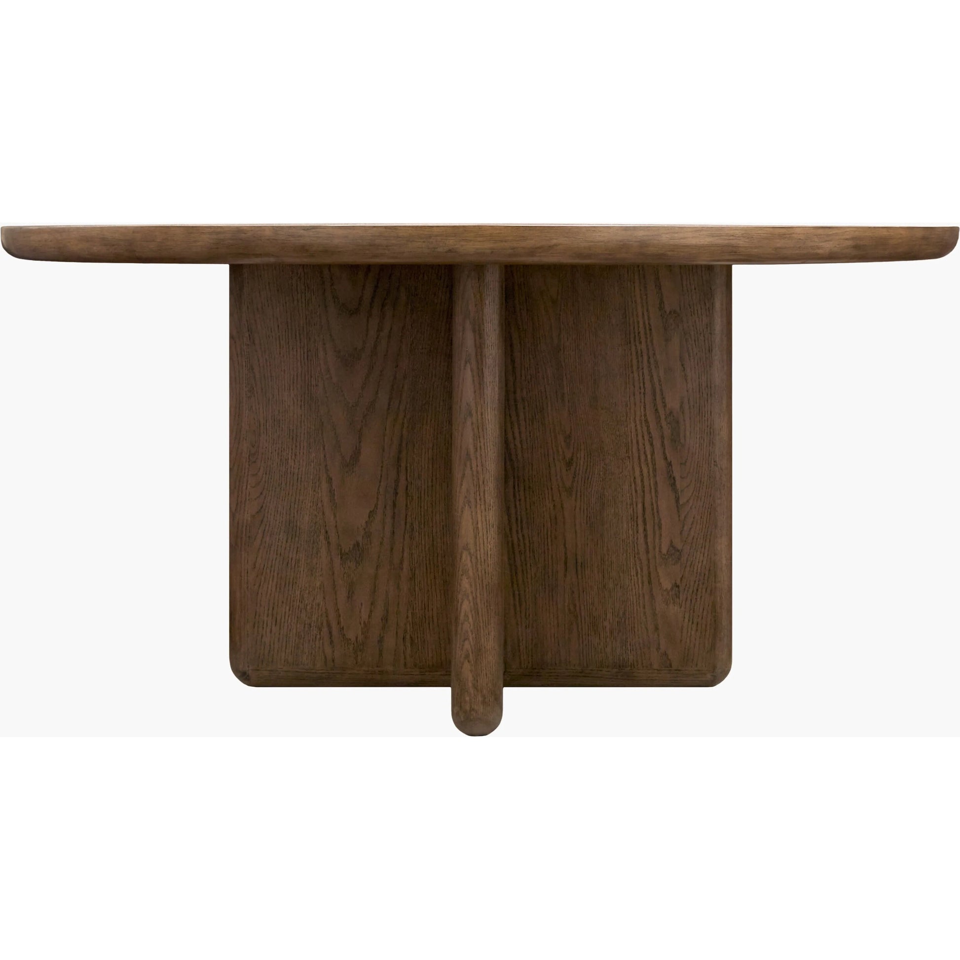Atra Dining Table by Becki Owens x Surya in brown, dark brown. Made from rubber wood, oak veneer, mdf in a traditional style.