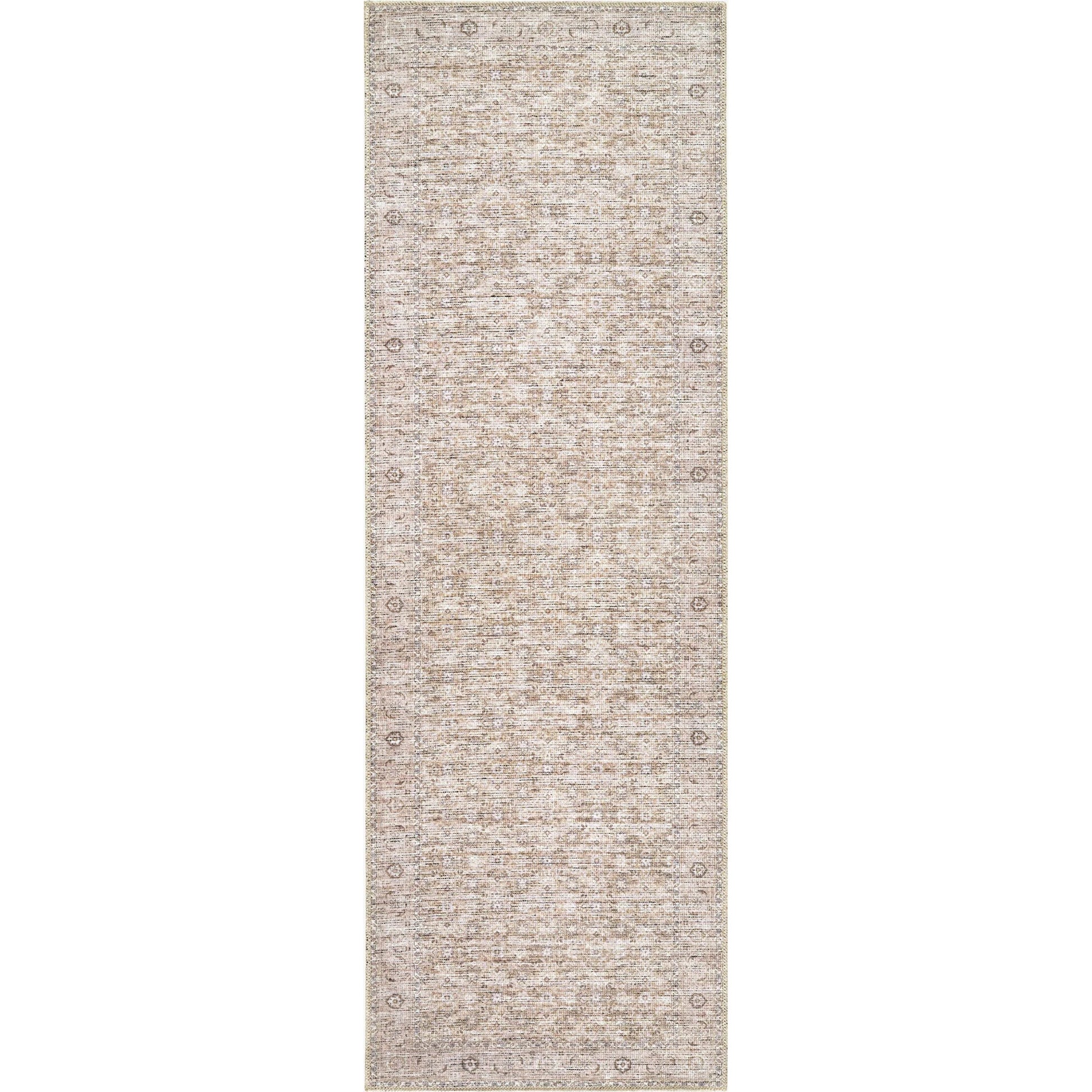 Aureta BOAU-2302 Rug by Becki Owens x Livabliss in taupe ivory sandstone. Made from polyester in a unique style.