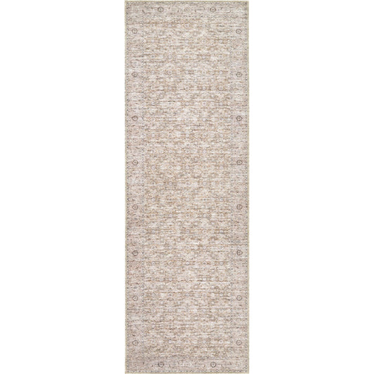 Aureta BOAU-2302 Rug by Becki Owens x Livabliss in taupe ivory sandstone. Made from polyester in a unique style.