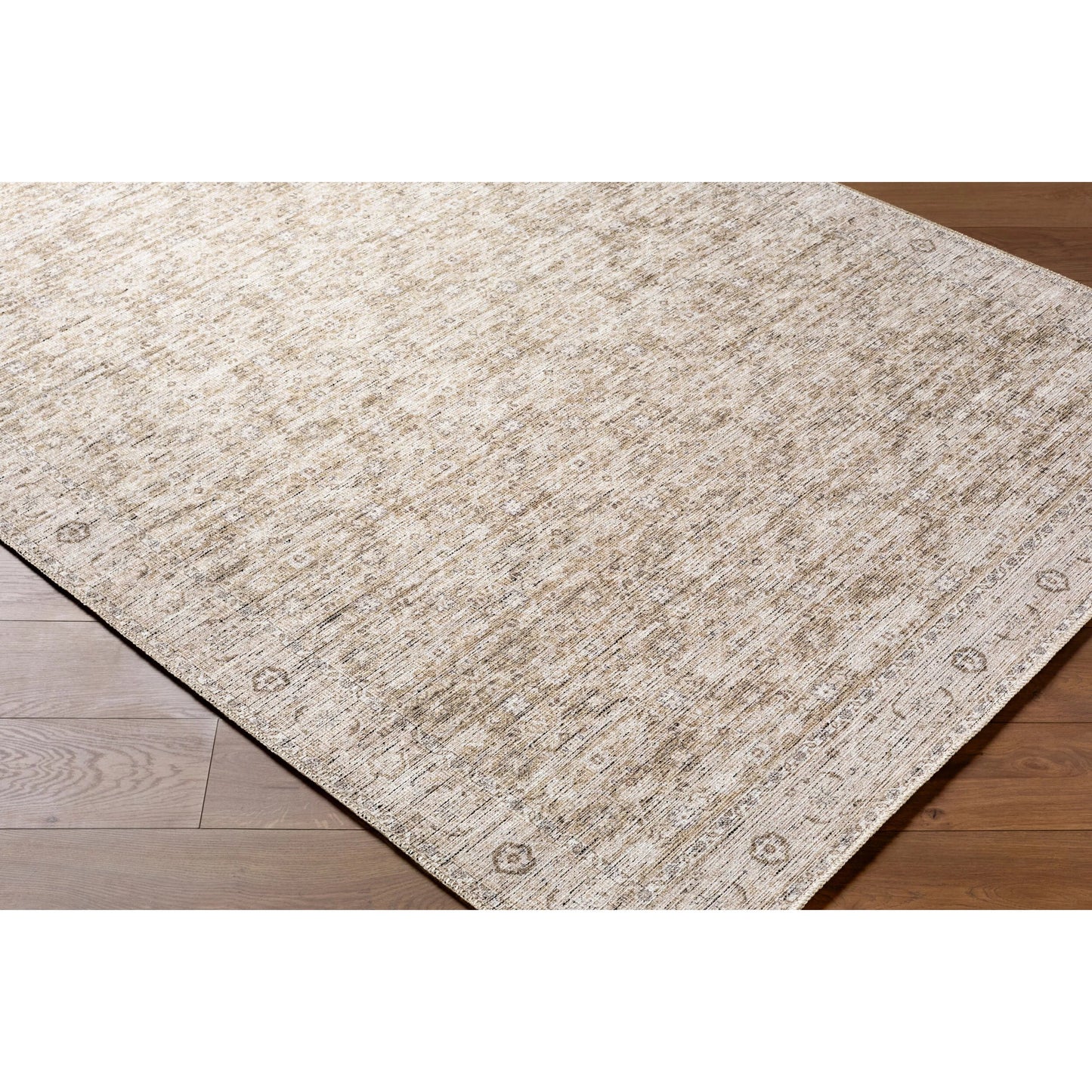 001 SI-2632416,SI-2632417,SI-2632418,SI-2632419,SI-2632420,SI-2632421 | Closeup | Aureta BOAU-2302 Rug by Becki Owens x Livabliss in taupe ivory sandstone. Made from polyester in a unique style.