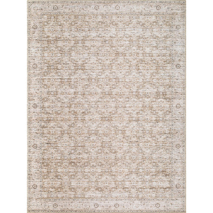 Aureta BOAU-2302 Rug by Becki Owens x Livabliss in taupe ivory sandstone. Made from polyester in a unique style.