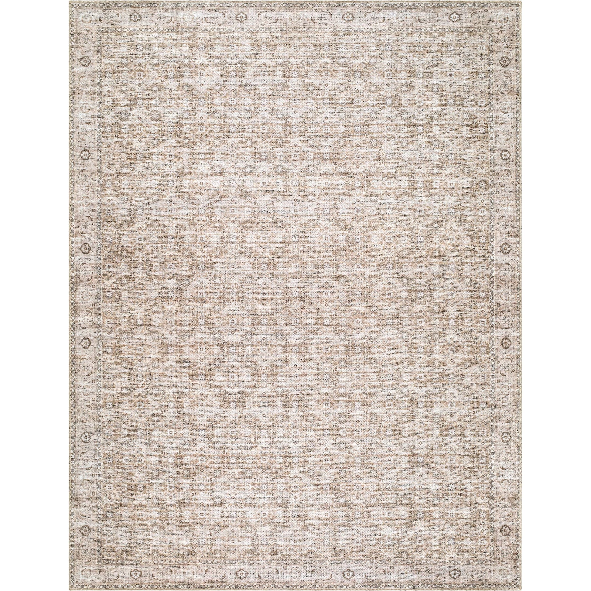 Aureta BOAU-2302 Rug by Becki Owens x Livabliss in taupe ivory sandstone. Made from polyester in a unique style.