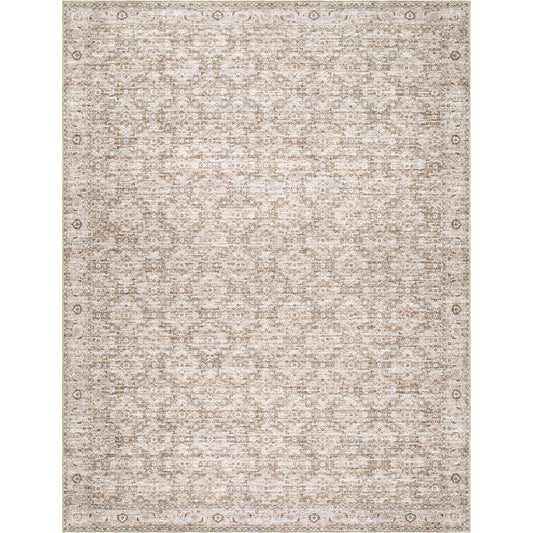 Aureta BOAU-2302 Rug by Becki Owens x Livabliss in taupe ivory sandstone. Made from polyester in a unique style.