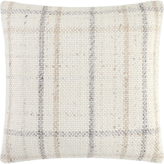 Amaya Accent Pillow by Becki Owens x Livabliss in ivory, taupe, slate gray. Made from cotton in a unique style.