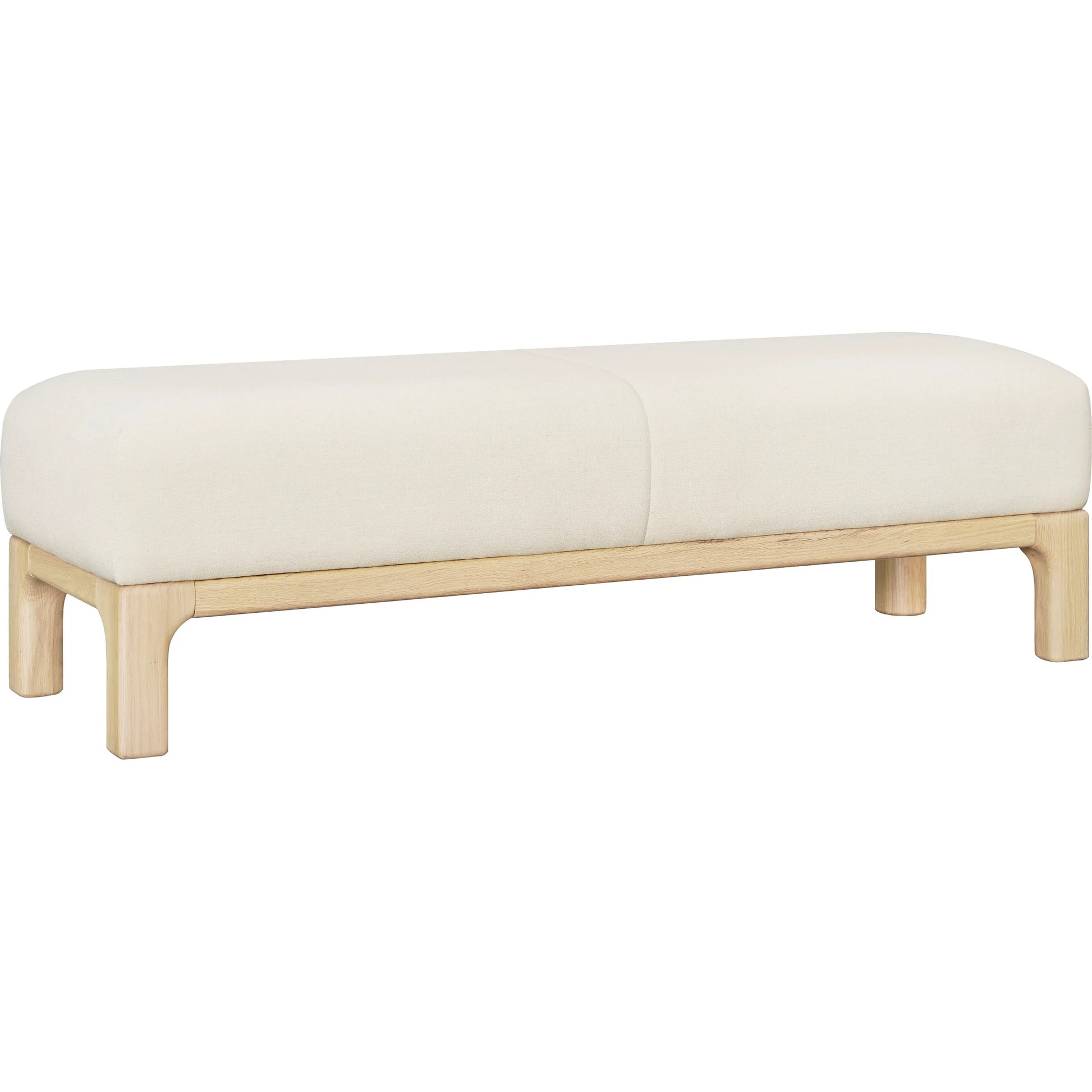 Bradly Bench by Becki Owens x Surya. Made from polyester, red oak, polyester wrapped foam in a unique style.