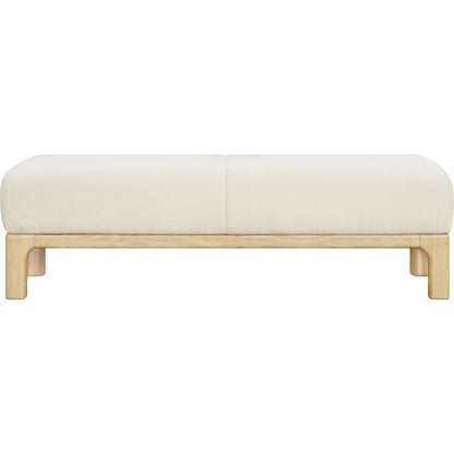 Bradly Bench by Becki Owens x Surya. Made from polyester, red oak, polyester wrapped foam in a unique style.