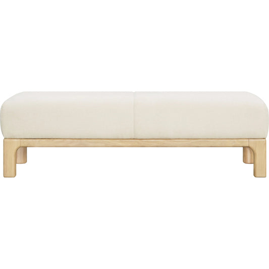 Bradly Bench by Becki Owens x Surya. Made from polyester, red oak, polyester wrapped foam in a unique style.