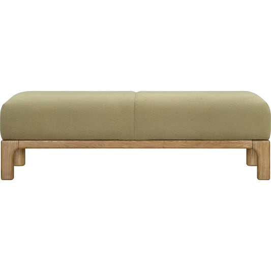Bradly Bench by Becki Owens x Surya. Made from polyester, red oak, polyester wrapped foam in a unique style.