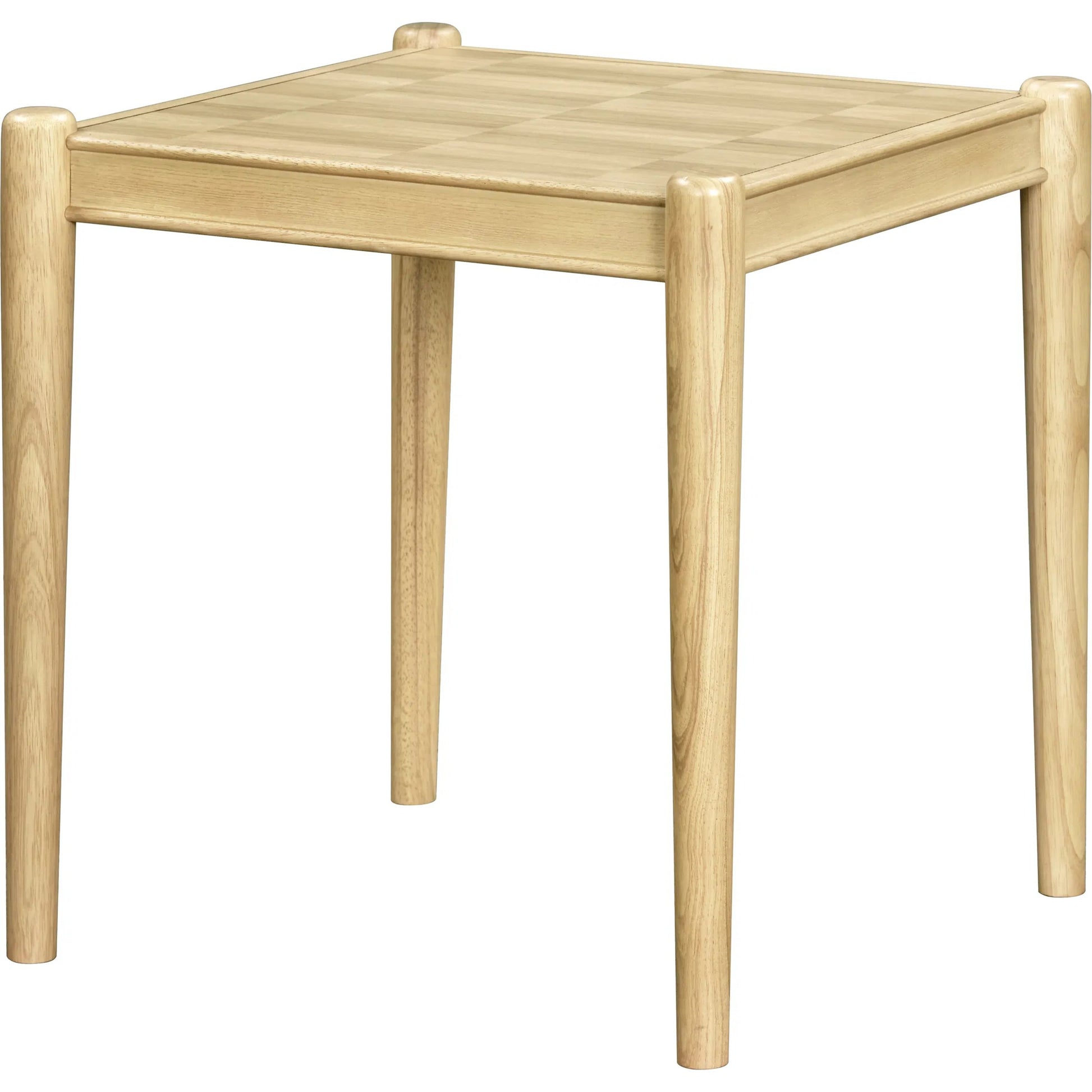 Brisa End Table by Becki Owens x Livabliss in top: brown; base: brown and stained. Made from ash wood veneer, rubber wood in a transitional style.