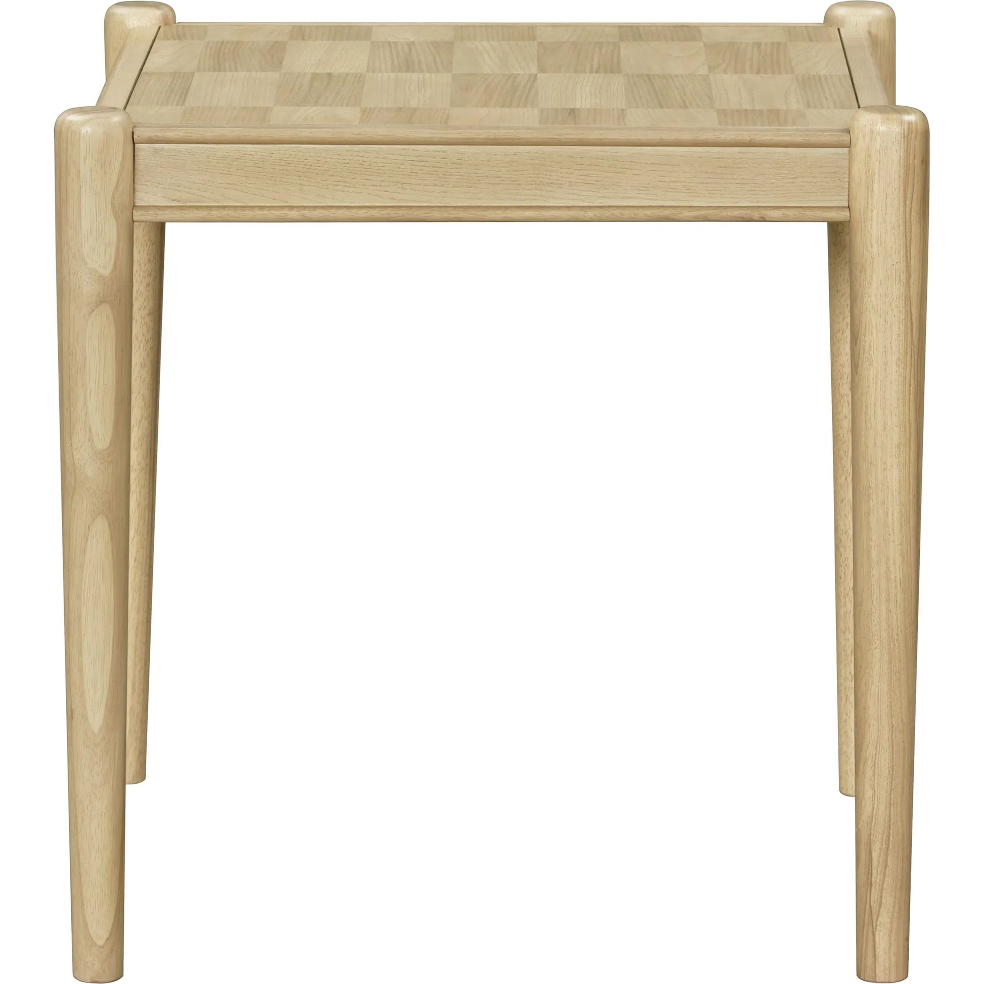 Brisa End Table by Becki Owens x Livabliss in top: brown; base: brown and stained. Made from ash wood veneer, rubber wood in a transitional style.