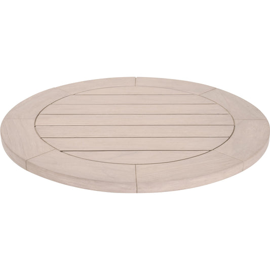 Boca Outdoor Lazy Susan by Essentials For Living in washed ever teak. Made from solid teak wood in a unique style.