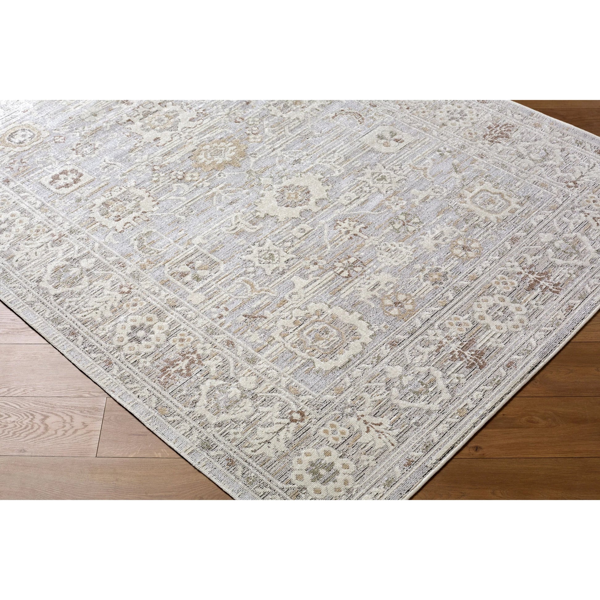 Carmela BOCM-2301 Rug by Becki Owens x Livabliss in ivory, light beige, beige, tan, medium brown. Made from polyester, polypropylene in a unique style.