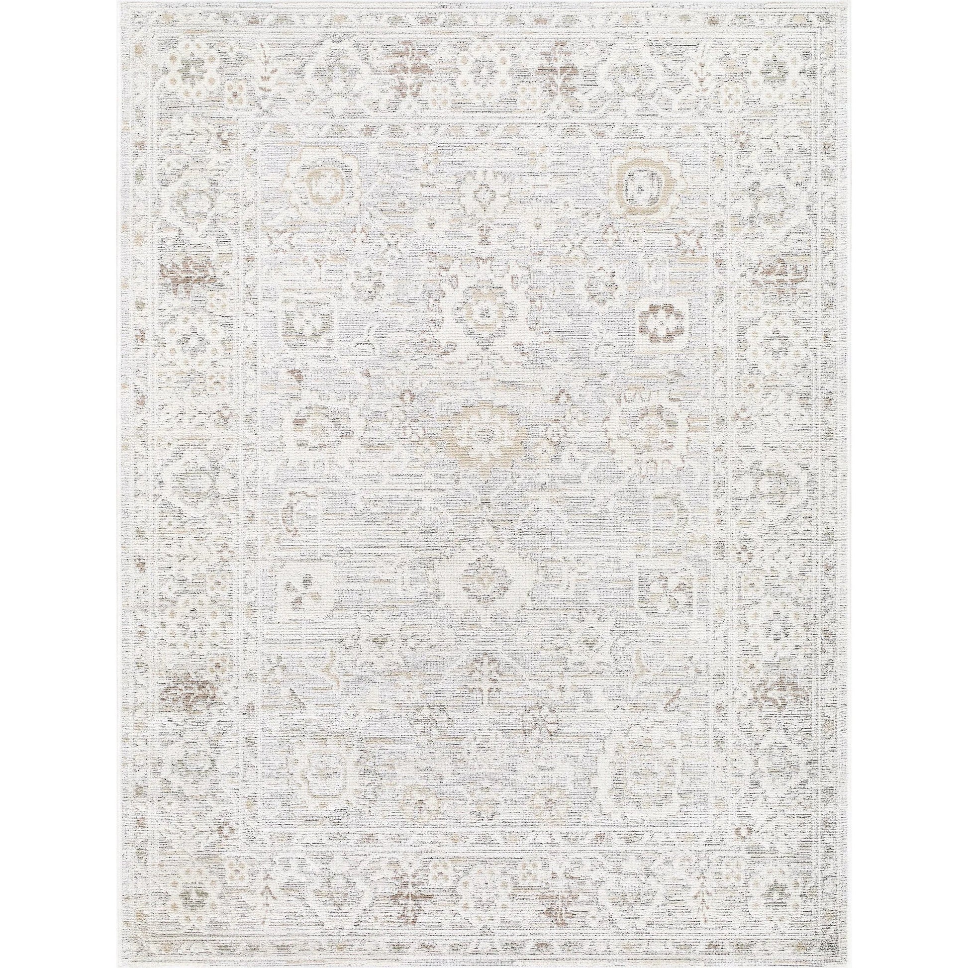 Carmela BOCM-2301 Rug by Becki Owens x Livabliss in ivory, light beige, beige, tan, medium brown. Made from polyester, polypropylene in a unique style.