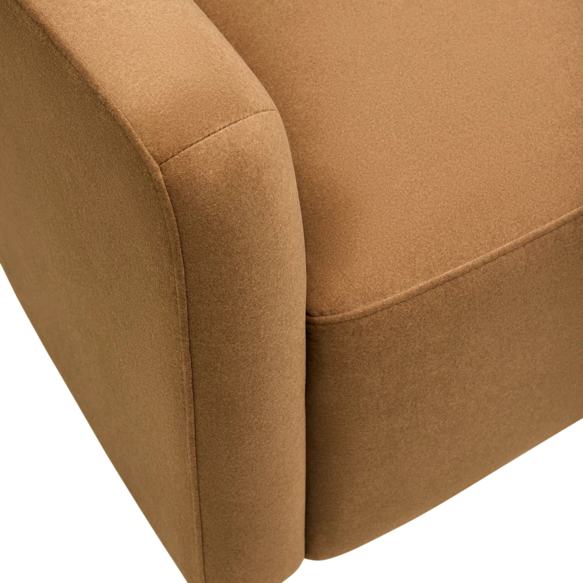 Cayucos Accent Chair by Becki Owens x Surya in brown. Made from polyester, linen, plywood, foam in a transitional style.