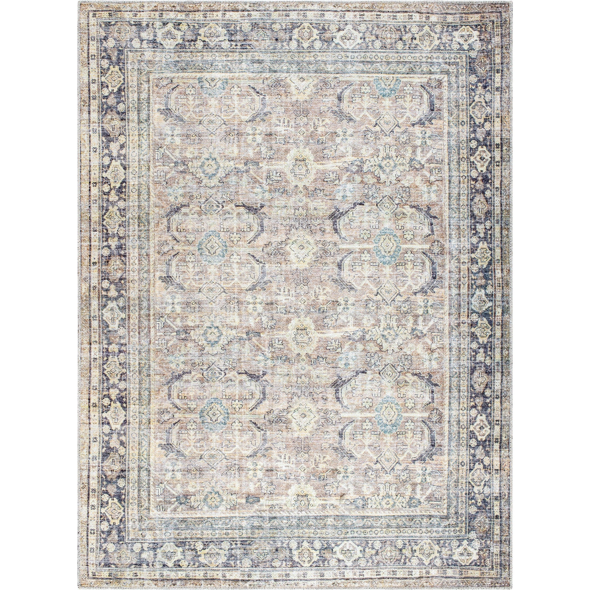 Darling Rug - 527090 by Becki Owens x Livabliss in brown, charcoal, beige, tan, sage, white. Made from polyester in a unique style.