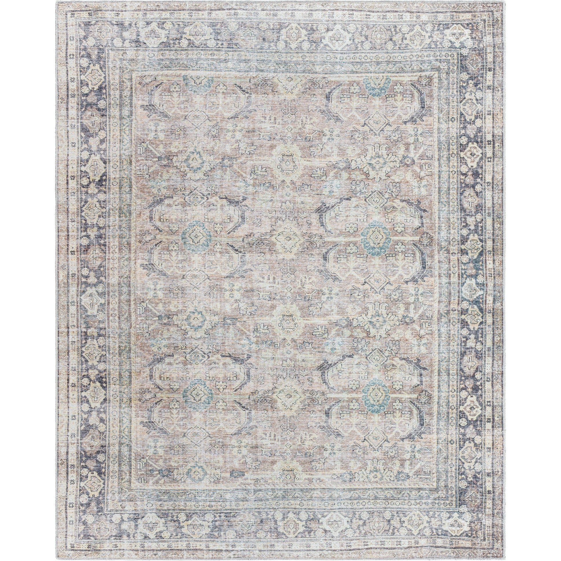 Darling Rug - 527090 by Becki Owens x Livabliss in brown, charcoal, beige, tan, sage, white. Made from polyester in a unique style.