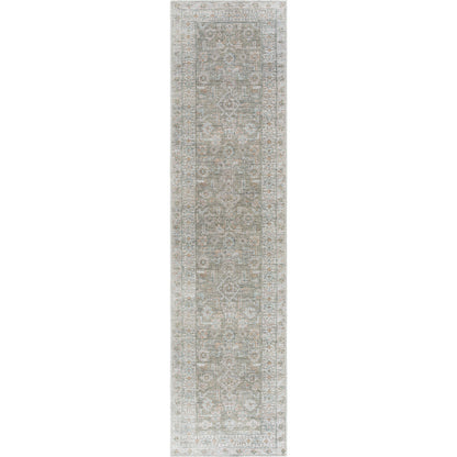 Darling BODA-2301 Rug by Becki Owens x Livabliss in cream, ice blue, burnt orange, beige, olive. Made from polyester in a unique style.