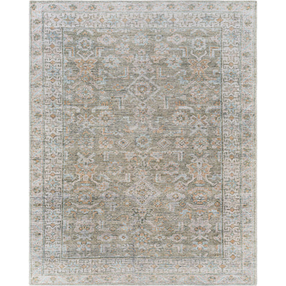 Darling BODA-2301 Rug by Becki Owens x Livabliss in cream, ice blue, burnt orange, beige, olive. Made from polyester in a unique style.