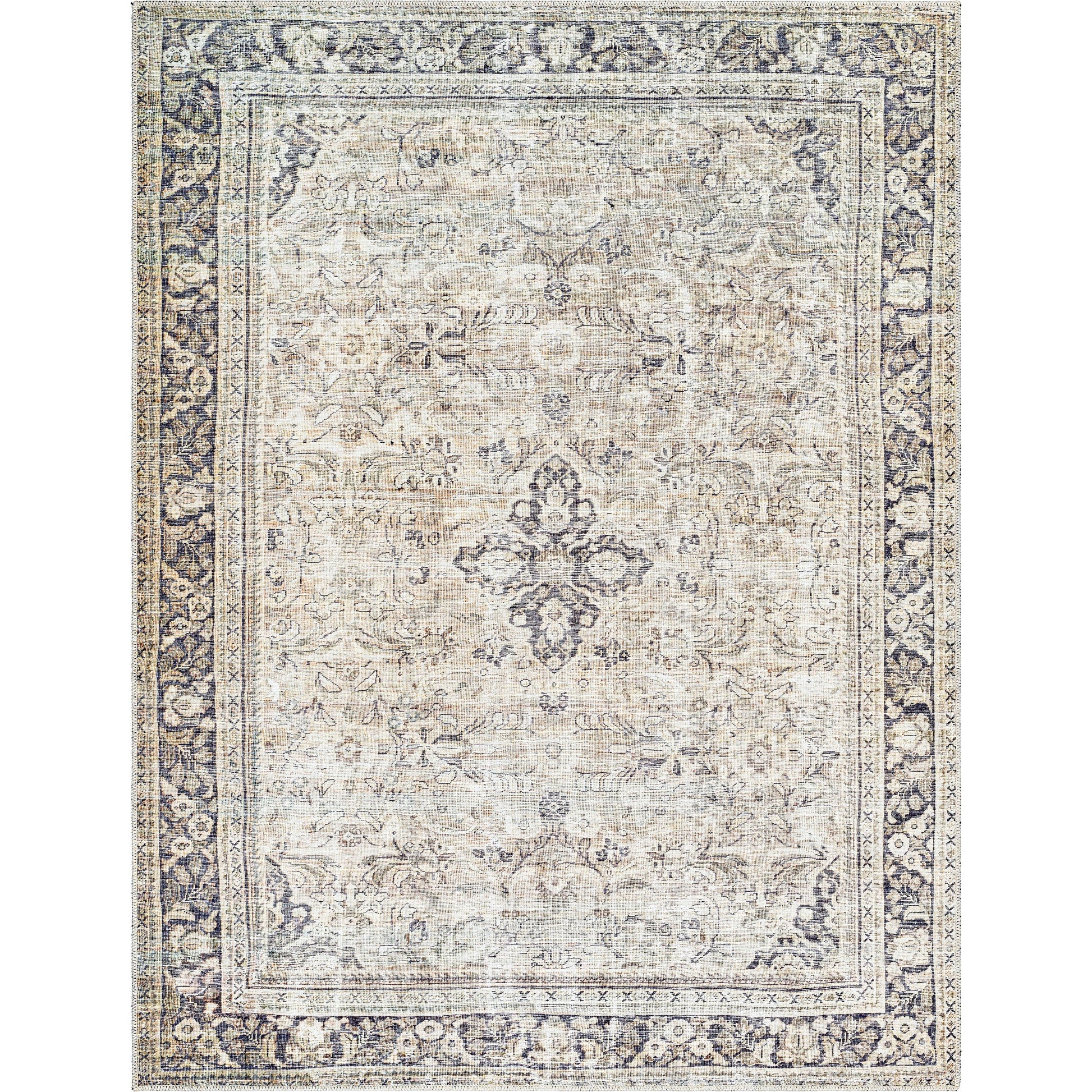 Darling Rug - 527947 by Becki Owens x Livabliss in tan, black, sage, brown, white, burnt orange. Made from polyester in a unique style.